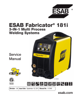 ESAB ESAB Fabricator® 181i 3-IN-1 Multi Process Welding Systems User manual