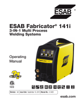 ESAB FABRICATOR® 141i 3-IN-1 Multi Process Welding Systems User manual