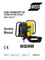 ESAB CUTMASTER 80 PLASMA CUTTING SYSTEM SERVICE MANUAL User manual