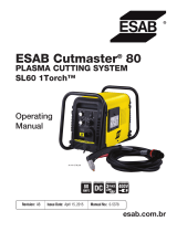 ESAB ESAB Cutmaster® 80 Plasma Cutting System SL60 1TORCH™ User manual