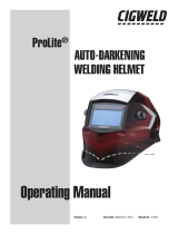 ESAB ProLite® Auto-Darkening Welding Helmet User manual