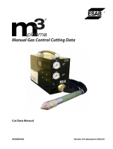 ESAB M3® Plasma Manual Gas Control Cutting Data User manual