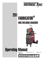 Thermal Arc 281 FABRICATOR® Mig Welding Machine User manual