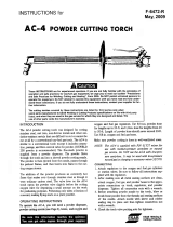 ESAB AC-4 Powder Cutting Torch Troubleshooting instruction