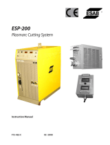 ESAB ESP-200 Plasmarc Cutting System User manual