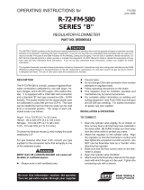 ESAB R-72-FM-580 Series "B" Regulator-Flowmeter User manual