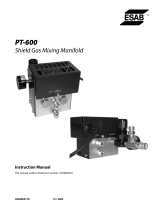 ESAB PT-600 Shield Gas Mixing Manifold User manual