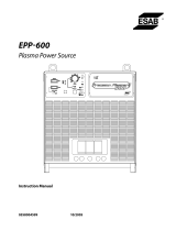 ESAB EPP-600 Plasma Power Source User manual