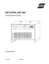 ESAB ESP ULTRA-LIFE 300 Cutting Power Source User manual