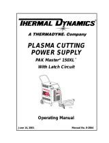 Thermal Dynamics Plasma Cutting Power Supply PAK Master® 150XL™ User manual