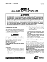 ESAB Oxweld C-66-1400 Cutting Torches Troubleshooting instruction