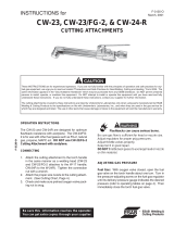 ESAB CW-23, CW-23/FG-2, & CW-24-R Cutting Attachments User manual