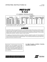 ESAB PREST-O-LITE® R-522 Cylinder Regulators User manual