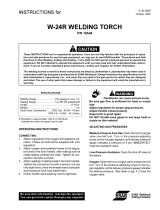ESAB W-24R Welding Torch P/N 10A48 Troubleshooting instruction