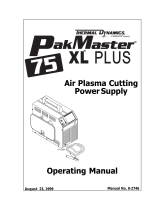 ESAB PakMaster™ 75 XL™ Plus Air Plasma Cutting Power Supply User manual