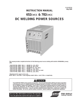 ESAB 652CVCC & 782CVCC DC Welding Power Sources User manual