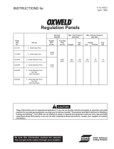 ESAB OXWELD® Regulation Panels Troubleshooting instruction