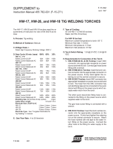 ESAB HW-17, HW-26, and HW-18 Tig Welding Torches User manual