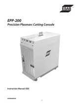 ESAB EPP-200 Precision Plasmarc Cutting Console User manual