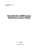 Alcatel-Lucent OmniSwitch 6400 Series Hardware User's Manual