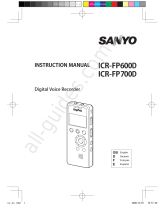 Sanyo ICR-FP700D - Digital Voice Recorder User manual