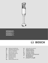 Bosch ErgoMixx MSM66110 Owner's manual