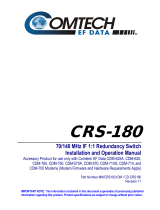 Comtech EF Data CRS-180 Operating instructions