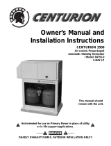 Centurion 04791-0 Owner's Manual and Installation Instructions
