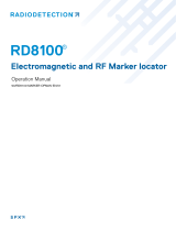 Radiodetection RD8100 Cable, Pipe and RF marker locator User manual