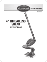 Eastwood Throatless Shear Replacement Blades Operating instructions