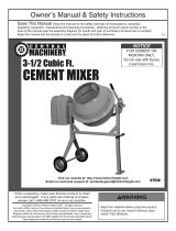 Central Machinery 3-1/2 Cubic Ft. Cement Mixer Owner's manual