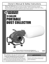 Central Machinery 13 gallon 1 HP High Flow Dust Collector Owner's manual