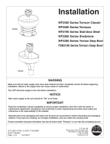 Bradley Stainless Steel WF2700 Series Installation guide