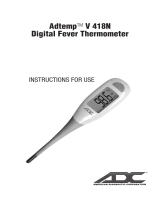 ADC Adtemp V 418N Instructions For Use Manual