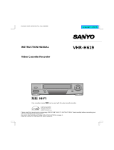 Sanyo VHR-H619 User manual