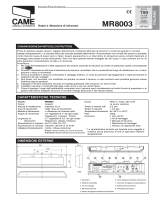 CAME MR8003 User manual