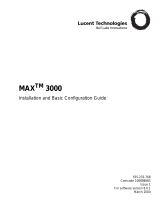 Lucent Technologies MAX 3000 Installation And Basic Configuration Manual