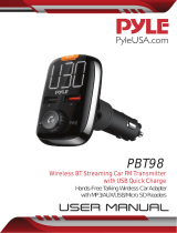 Pyle Wireless BT Streaming Car FM Transmitter USB User manual
