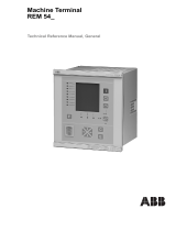 ABB REM 54 Series Technical Reference Manual