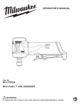 Milwaukee M12 FUEL FDGA Owner's manual