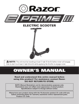 Razor E Prime Series Electric Scooter Owner's manual