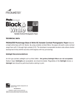 Promaster PhotoImage Black and White Paper Owner's manual