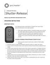 Promaster IR Remote for Sony Owner's manual