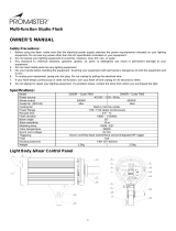 Promaster D200R Studio Flash Owner's manual