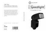 Promaster 200SL Speedlight For Canon Owner's manual