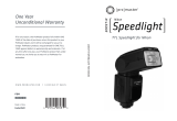 Promaster 200SL Speedlight For Nikon Owner's manual