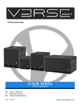 VERSE D Sub Serie Owner's manual