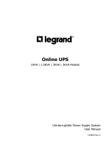 Legrand Online UPS 1 3KVA I 00884 Owner's manual