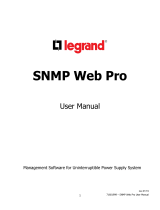 Legrand SNMP Web Pro Owner's manual