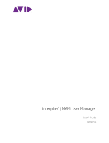 Avid Interplay MAM 5.9 User Manager User guide